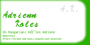 adrienn koles business card